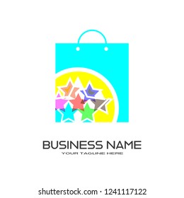 online shop logo templates, vector logos for business corporate , shopping bag illustration