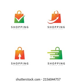 Online-Shop Logo-Vektorgrafik, Design-Vorlage für das Logo im Shop, Illustration, einfaches, modernes und ikonisches Logo