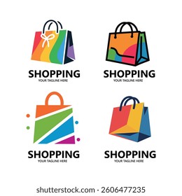 Online Shop Logo Vector Shop logo design template illustrations imple modern and iconic logo