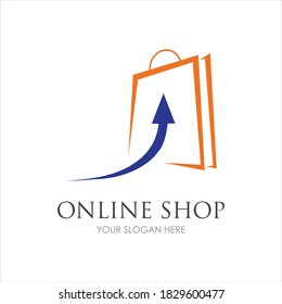 diseño de ilustración de icono de logotipo de tienda en línea 