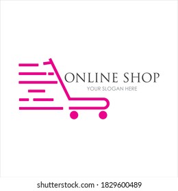 Logo des Online-Shops, Vektorgrafik-Symbolvorlage 