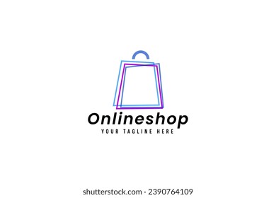 online shop logo vector icon illustration