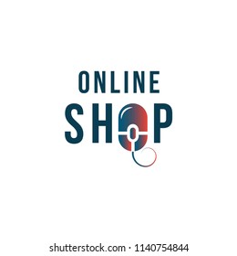 Online Shop Logo Vector Template Design Illustration