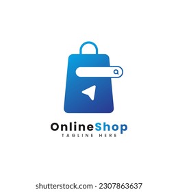 Logos im Online-Shop. Logo des Shops, geeignet für Marketingzwecke, Logos für das Online-Geschäft oder Werbe-Logos.