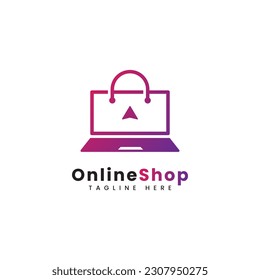 Logo de la tienda en línea. logotipo de tienda, adecuado para necesidades comerciales de marketing, logotipos de negocios en línea o logotipos promocionales.