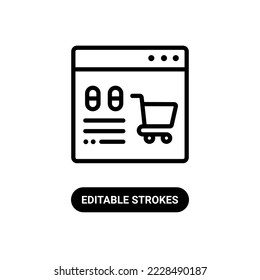 online shop medicine icon, editable stroke