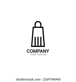 online shop monogram or monoline logo, explaining the identity of an electronic retail company or electronics shop