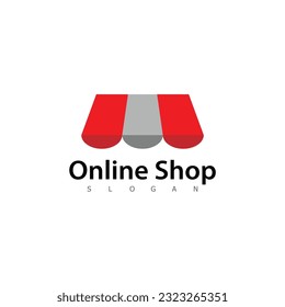 online shop nature organic logo vector modern application
