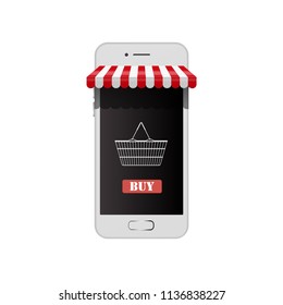 online shop on smart phone
