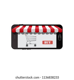 online shop on smart phone