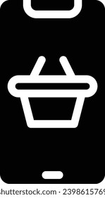 Online shop single vector line icon