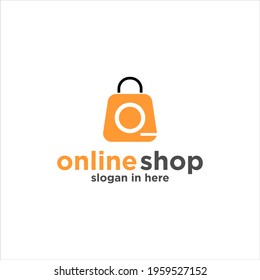 online shop store for e commerce logo design vector
