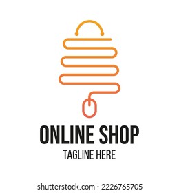 Vector de diseño de logotipo de tienda en línea