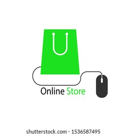 Online shop, online store logo. Logotype For business. vector illustration.