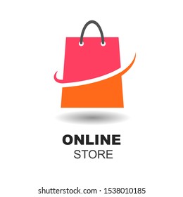 Online shop, online store logo. Logotype For business. isolated vector illustration.