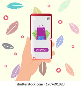 Online shop theme background vector design illustration 02