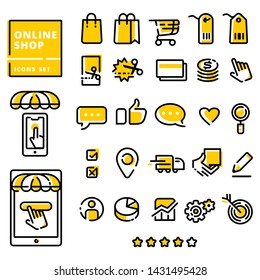 Online Shop User Interface Icons Set