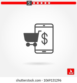 online shop vector icon