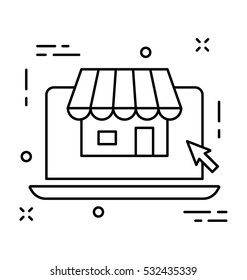 Online Shop Vector Icon