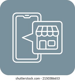 Icono de vector de tienda en línea. Se puede usar para imprimir, móviles y aplicaciones web.