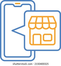 Icono de vector de tienda en línea. Se puede usar para imprimir, móviles y aplicaciones web.