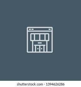 Online Shop vector icon. Online Shop concept stroke symbol design. Thin graphic elements vector illustration, outline pattern for your web site design, logo, UI. EPS 10.