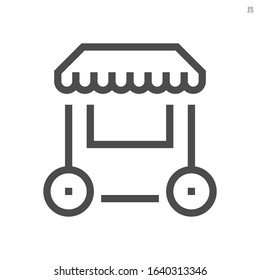 Online shop vector icon design for shopping graphic design element.