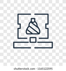 Online shop vector icon isolated on transparent background, Online shop logo concept