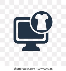 Online shop vector icon isolated on transparent background, Online shop transparency concept can be used web and mobile