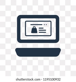 Online shop vector icon isolated on transparent background, Online shop transparency concept can be used web and mobile