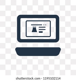 Online shop vector icon isolated on transparent background, Online shop transparency concept can be used web and mobile