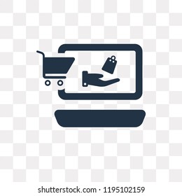 Online shop vector icon isolated on transparent background, Online shop transparency concept can be used web and mobile