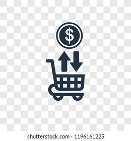 Online shop vector icon isolated on transparent background, Online shop transparency logo concept