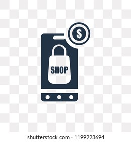 Online shop vector icon isolated on transparent background, Online shop transparency concept can be used web and mobile