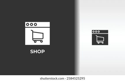 Online Shop Vector, Icon Or Logo Sign Isolated Symbol Illustration