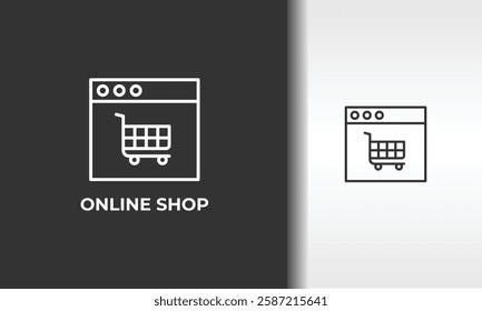 Online Shop Vector, Icon Or Logo Sign Isolated Symbol Illustration