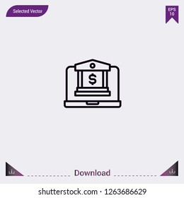 Online Shop vector icon. Modern, simple, isolated, flat best quality icon for web site designs or mobile apps. Vector illustration eps10.