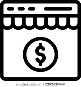 online shop Vector illustration on a transparent background.Premium quality symbols.Thin line vector icon for concept and graphic design.