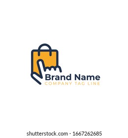 Online shop vector logo for business