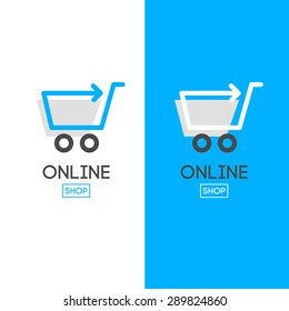 Online Shop Vector Logo For Business.