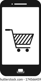 Online shoping icon vector illustration 