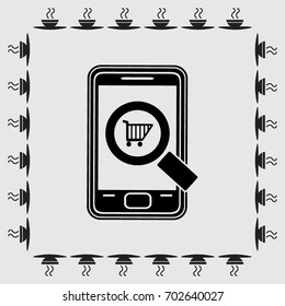 Online shoping vector icon