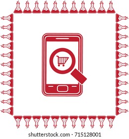 Online shoping vector icon