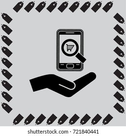 Online shoping vector icon