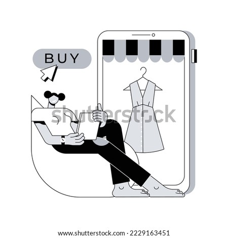 Online shopping abstract concept vector illustration. E-commerce platform, online shopping website, internet store, mobile application, digital product catalog, goods delivery abstract metaphor.