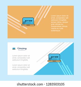 Online shopping abstract corporate business banner template, horizontal advertising business banner.