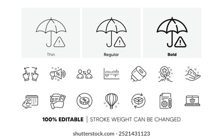 Online shopping, Air balloon and Documentation line icons. Pack of Rent car, Skin care, Sale megaphone icon. Risk management, Column diagram, Move gesture pictogram. Loyalty points. Line icons. Vector