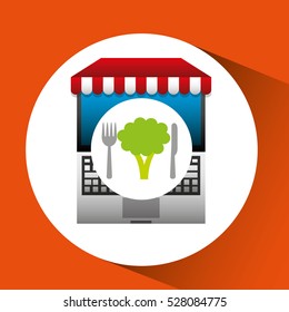 online shopping app vector illustration eps 10