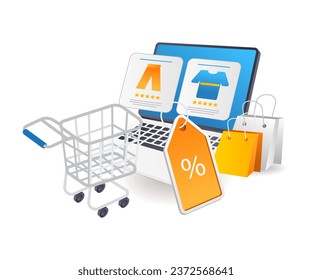 Online shopping with application computer