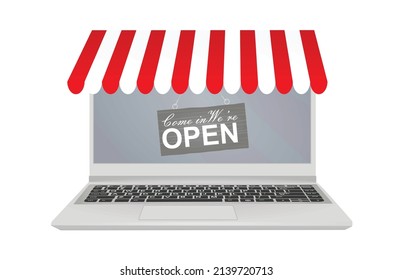 Aplicación de compras en línea. ilustración vectorial